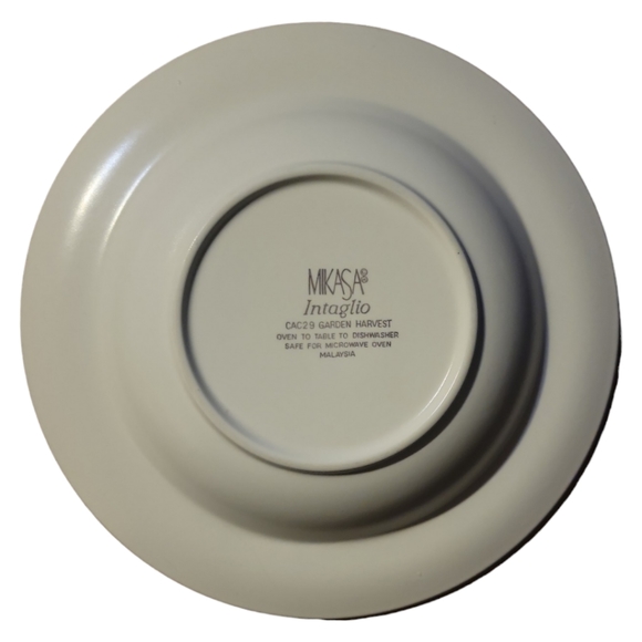 1 Vtg 90s Mikasa GARDEN HARVEST Intaglio #CAC29 Large Rim Soup Bowl  Oven Proof - Picture 2 of 4